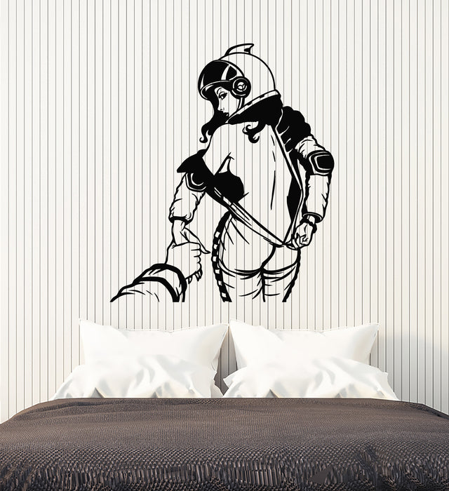 Vinyl Wall Decal Spacesuit Sexy Naked Girl Striptease Come With Me Stickers Mural (g1674)