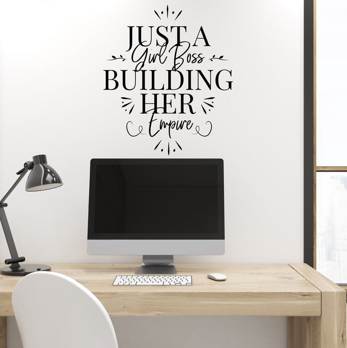 Vinyl Wall Decal Girl Boss Inspirational Words Quote Letters Home Office Stickers Mural (ig6480)