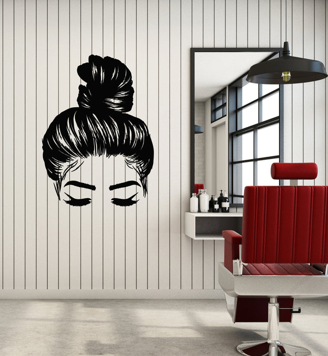 Vinyl Wall Decal Teen Room Girl Hair Head Beauty Salon Stickers Mural (g4692)
