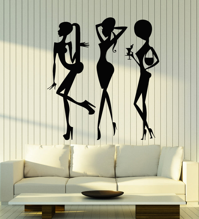 Vinyl Wall Decal Beauty Fashion Sexy Girls Dance Night Club Bar Stickers Mural (g1442)