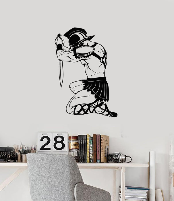 Vinyl Wall Decal Roman Gladiator Ancient World Warrior Boys Room Interior Stickers Mural (ig5686)