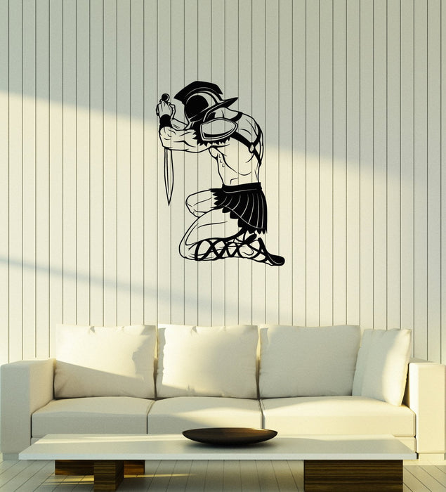 Vinyl Wall Decal Roman Gladiator Ancient World Warrior Boys Room Interior Stickers Mural (ig5686)