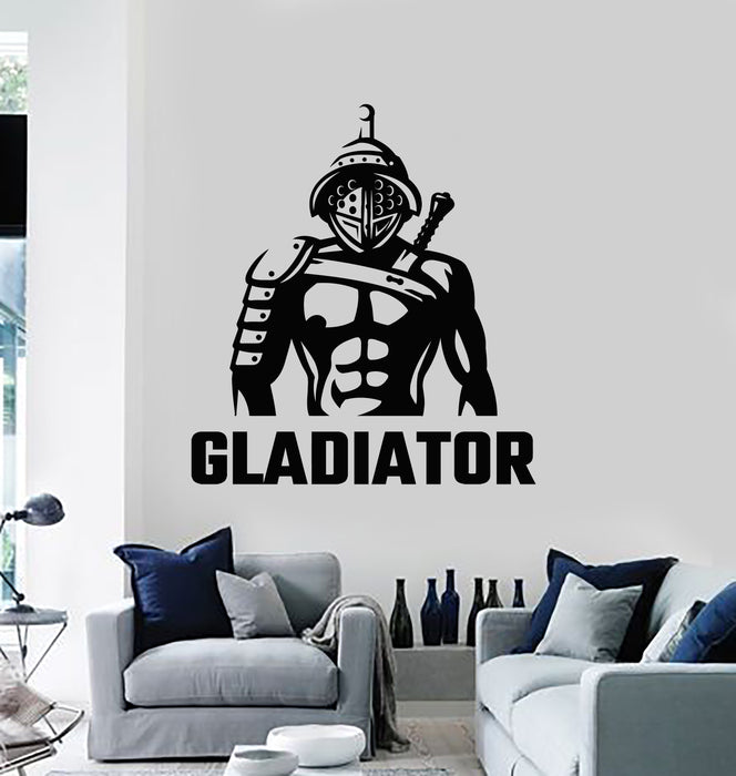 Autocollant mural en vinyle Combattant Sparta Grèce Gladiateur Chevalier Casque Autocollants Mural (g7451)
