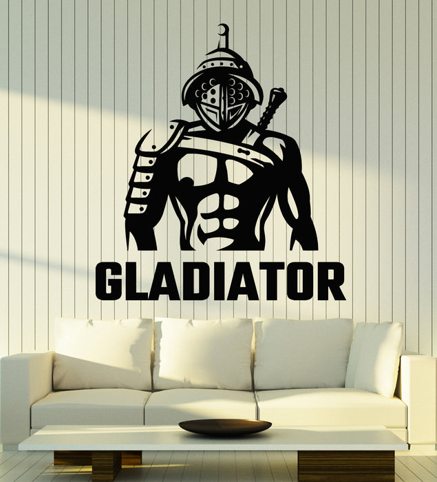 Autocollant mural en vinyle Combattant Sparta Grèce Gladiateur Chevalier Casque Autocollants Mural (g7451)