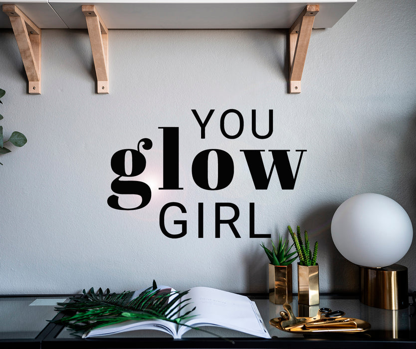 Autocollant mural en vinyle avec inscription « Glow Girl » - 57,1 x 36,8 cm - gz154