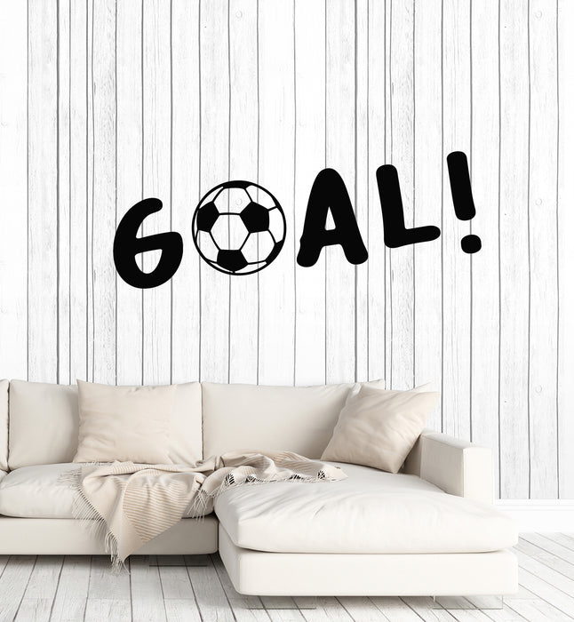 Vinyl Wall Decal Soccer Ball Goal Game Sports Fan Match Teen Room Stickers Mural (g2889)