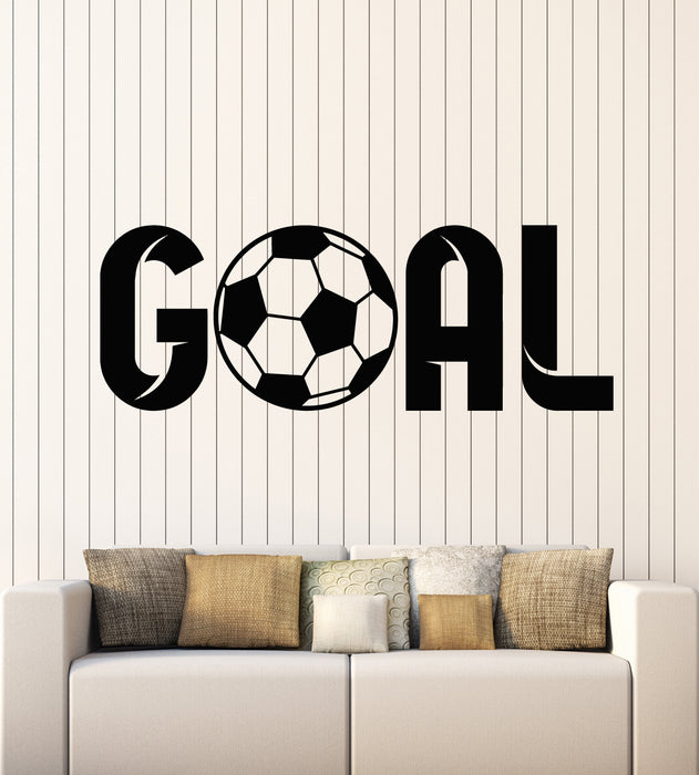 Vinyl Wall Decal Goalkeeper Goal Team Game Sports Soccer Ball Stickers Mural (g5460)