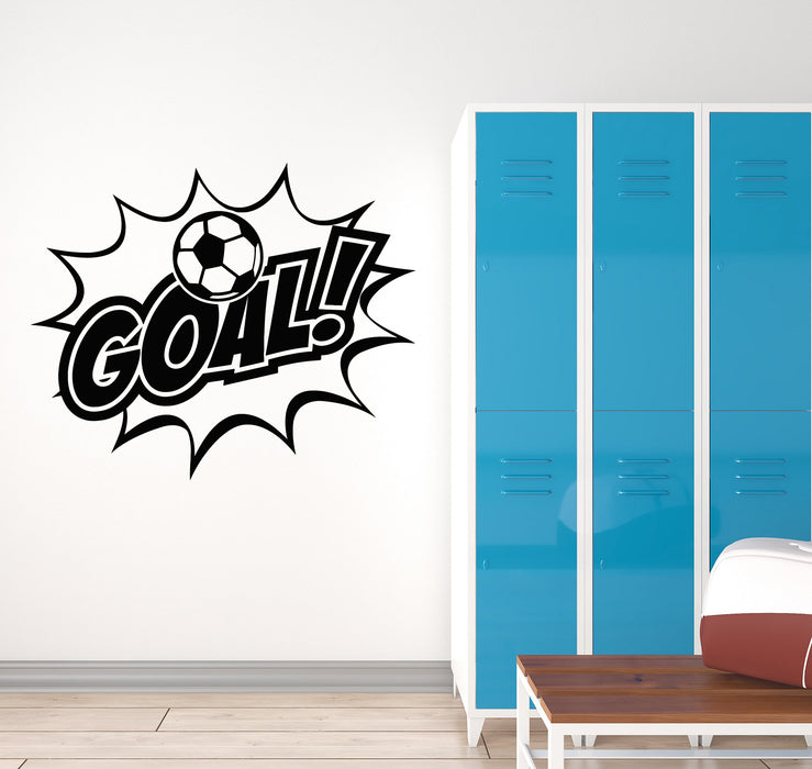 Vinyl Wall Decal Goal Game Sports Soccer Ball Goalkeeper Stickers Mural (g3469)