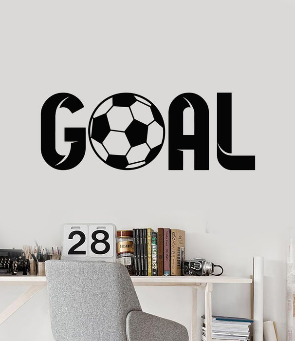 Vinyl Wall Decal Goalkeeper Goal Team Game Sports Soccer Ball Stickers Mural (g5460)