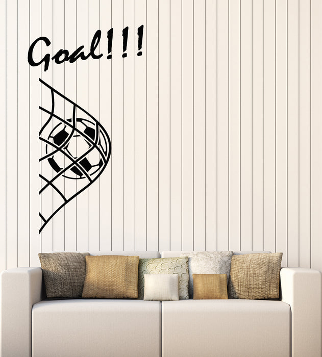Vinyl Wall Decal Ball Soccer Team Game Fan Decor Goal Boys Room Stickers Mural (g6152)
