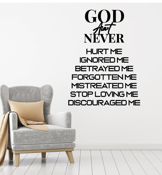 Vinyl Wall Decal God Religion Inspiring Quote Prayer Words Home Room Stickers Mural (g2922)