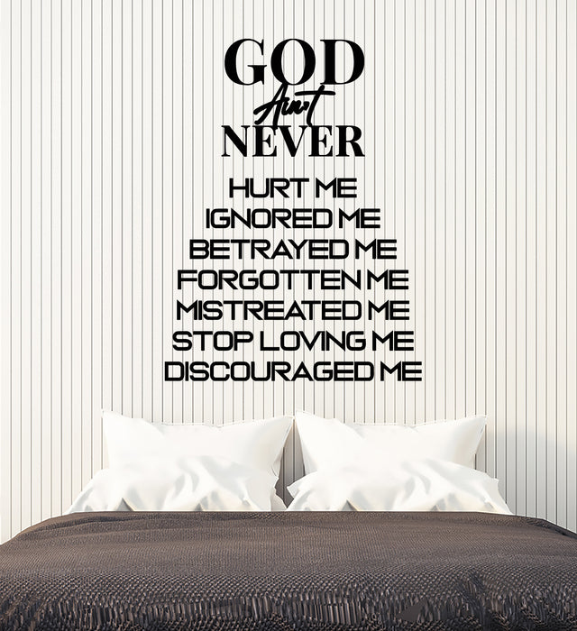 Vinyl Wall Decal God Religion Inspiring Quote Prayer Words Home Room Stickers Mural (g2922)