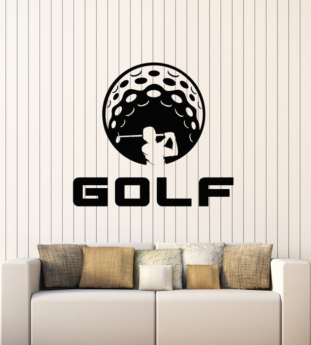 Vinyl Wall Decal Golfer Golf Club Player Game Ball Fan Sport Stickers Mural (g7225)