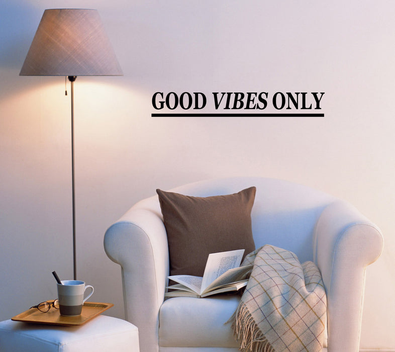 Good Vibes Only Inspirational Quote Room Home Decor Idea Yoga Meditation Words ig6011 (22.5 in x 3.5 in)