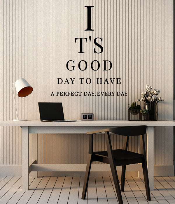 Vinyl Wall Decal Lettering Good Perfect Day Inspire Phrase Stickers Mural (g7969)