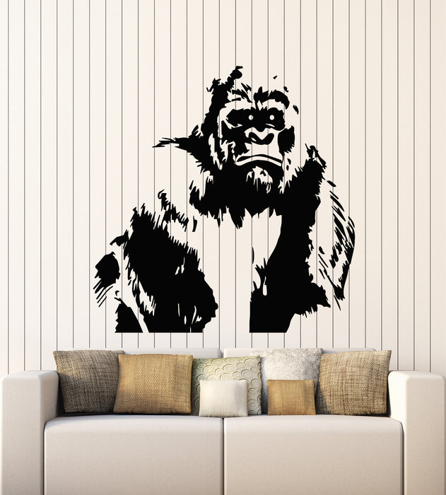 Vinyl Wall Decal Animal Gorilla Primate Monkey Zoo Teen Room Stickers Mural (g2914)