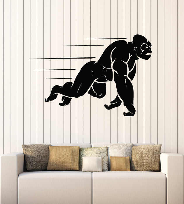 Vinyl Wall Decal Angry Gorilla Runs Animal Zoo Kids Room Stickers Mural (g6787)