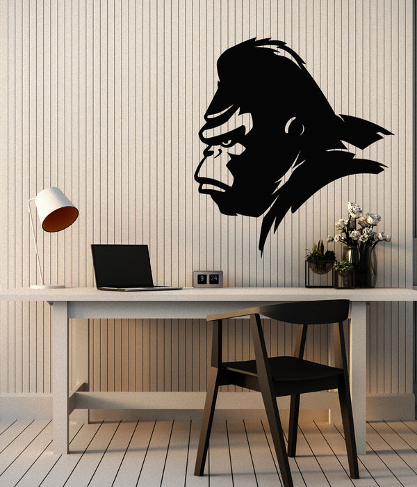 Vinyl Wall Decal Predator Angry Monkey Primate Gorilla Head Stickers Mural (g6938)