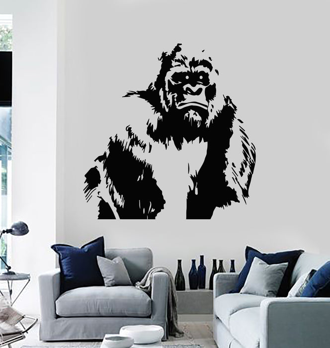 Vinyl Wall Decal Animal Gorilla Primate Monkey Zoo Teen Room Stickers Mural (g2914)