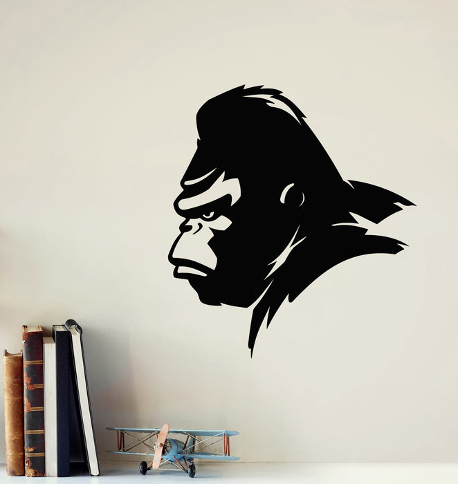 Vinyl Wall Decal Predator Angry Monkey Primate Gorilla Head Stickers Mural (g6938)