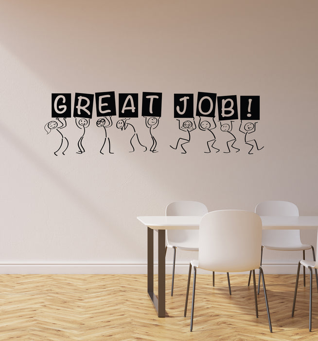 Vinyl Wall Decal Great Job Office Motivational Words Business Workers Stickers Mural (ig6408)