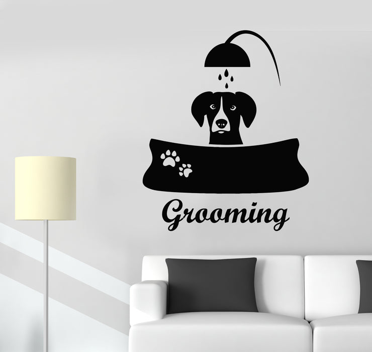 Vinyl Wall Decal Pet Grooming Beauty Salon Home Animals Decor Stickers Mural (g5231)