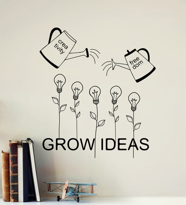 Vinyl Wall Decal Grow Ideas Business Office Inspirational Science School Stickers Mural (ig6382)
