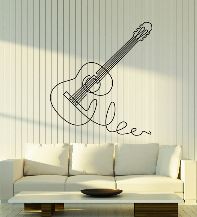 Vinyl Wall Decal Acoustic Guitar Music Musical Instrument Stickers Mural (g1203)