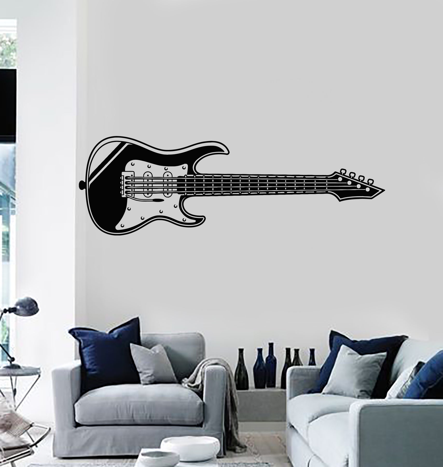 Wall Vinyl Music Rock Guitar Guaranteed Quality Decal Mural 