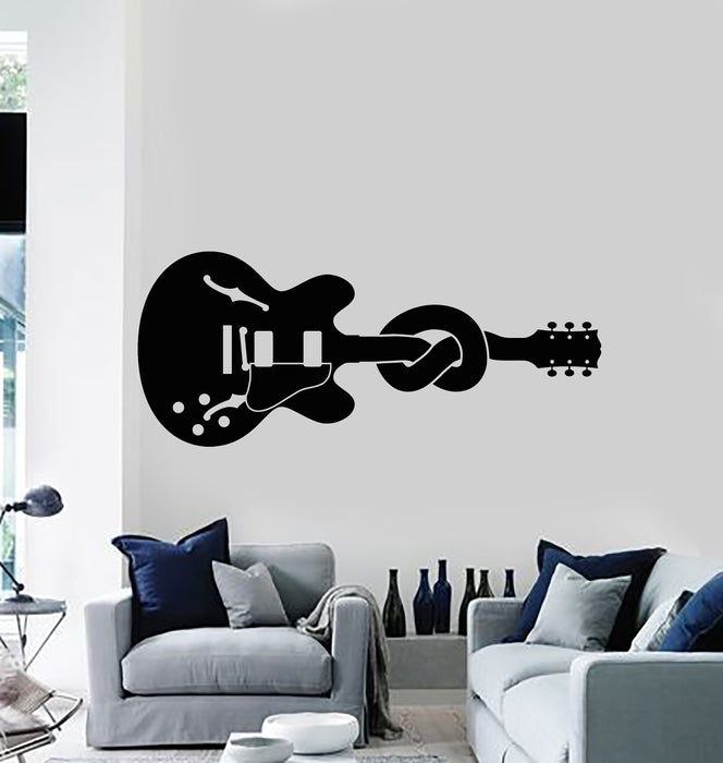 Vinyl Wall Decal Guitar Musical Instrument Node Bass Strings Stickers Mural (g2006)