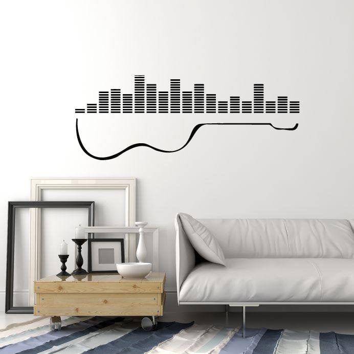Vinyl Wall Decal Guitar Musical Instrument Mixer DJ Sound Stickers Mur ...