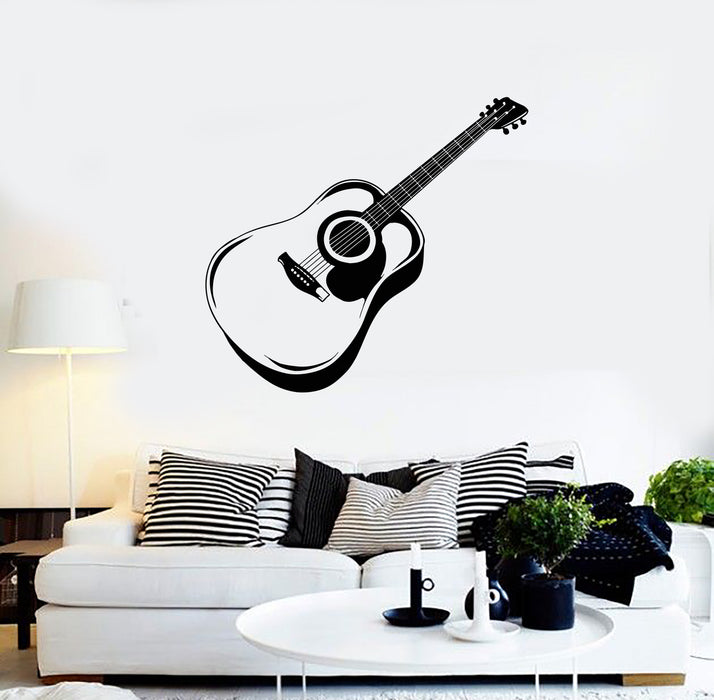 Vinyl Wall Decal Guitar Musical Instrument Guitarist Music Stickers Mural (g4535)