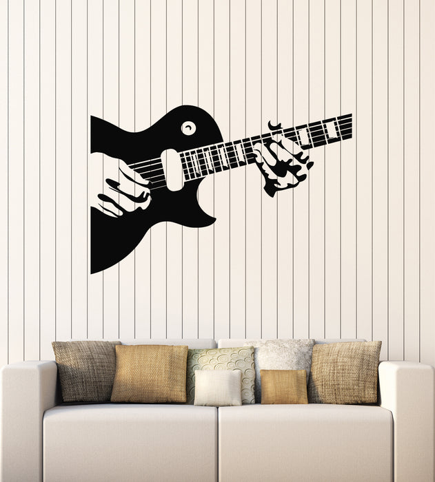 Vinyl Wall Decal Electric Guitar Musical Instrument Guitarist Stickers Mural (g4567)