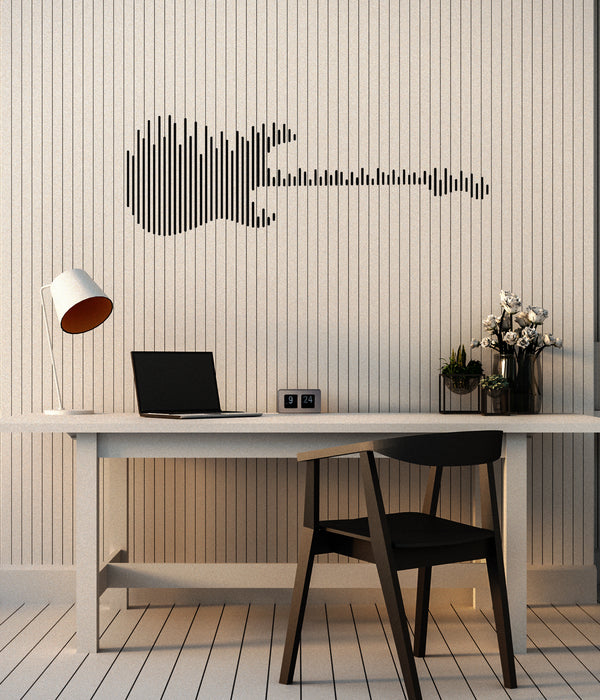 Vinyl Wall Decal Sound Wave Audio Abstract Guitar Music Decor Stickers Mural (g7067)