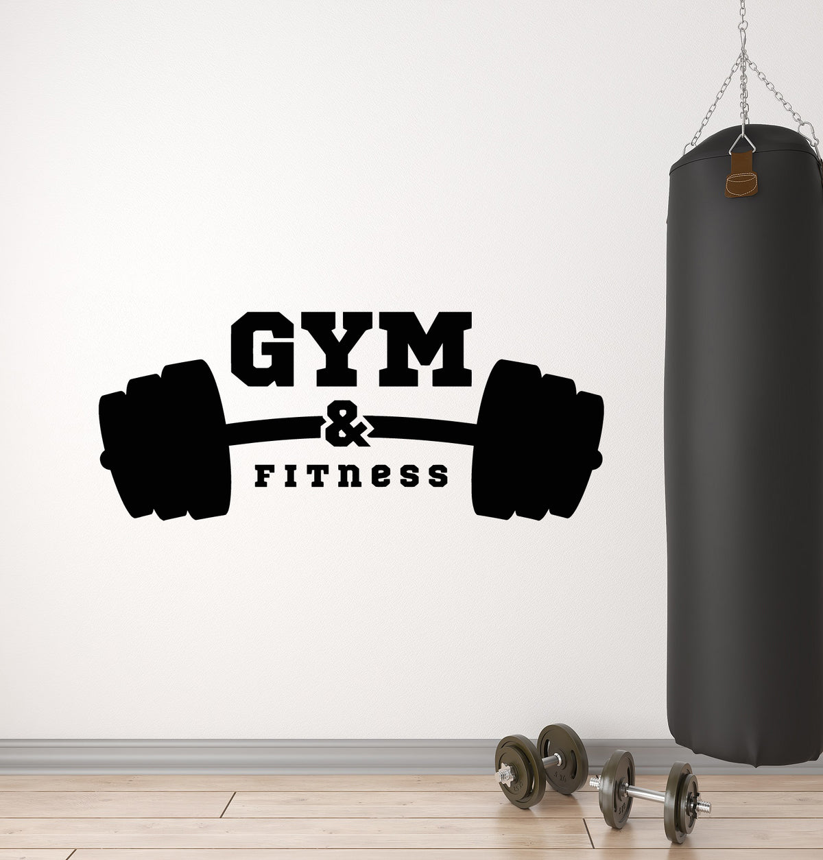 Vinyl Wall Decal Athletic Fitness Club Iron Gym Bodybuilding Sport Sti ...