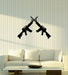 Vinyl Wall Decal Two Assault Rifles Guns Military Art Room Decoration ...