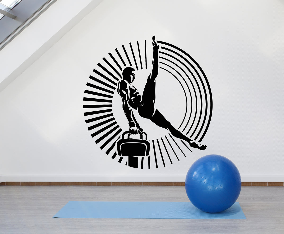 Vinyl Wall Decal Aerial Acrobatics Gymnastic Air Athlete Gymnast Sport ...