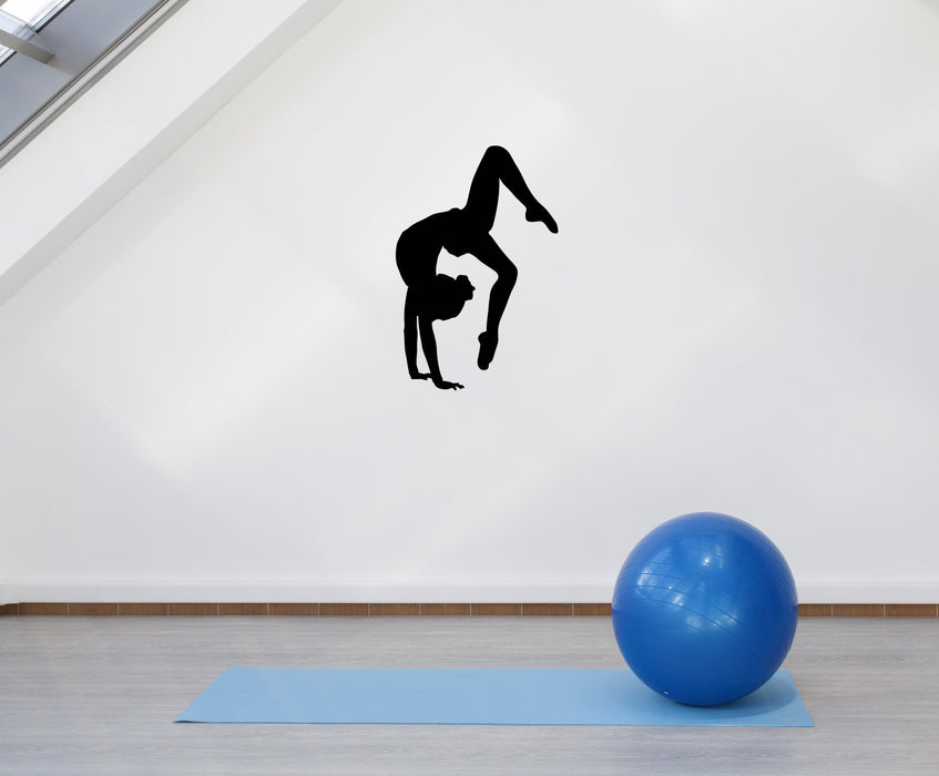 Vinyl Wall Decal Gym Yoga Girl Sport Gymnastics Home Decor Interior Wall Decal (g005)