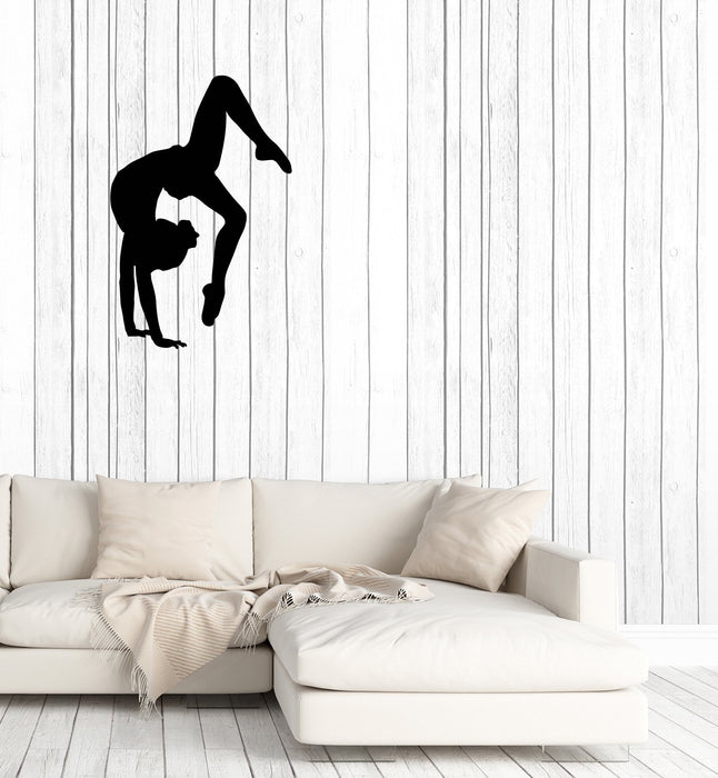 Vinyl Wall Decal Gym Yoga Girl Sport Gymnastics Home Decor Interior Wall Decal (g005)