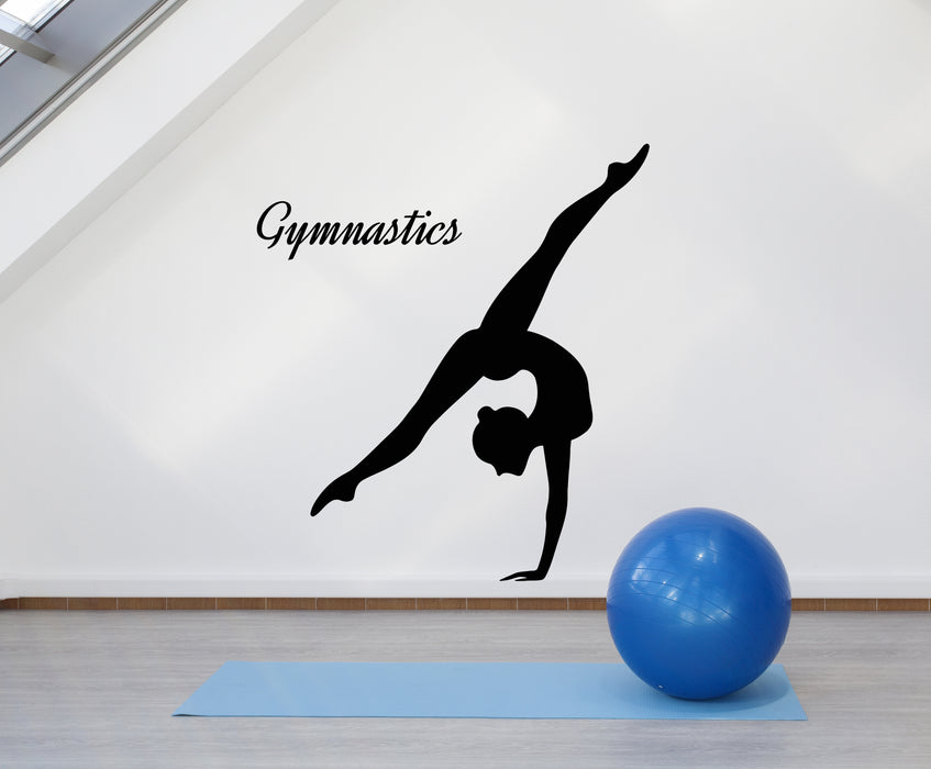 Vinyl Wall Decal Rhythmic Gymnastics Sport Figure Girl Gym Stickers Mural (g6442)