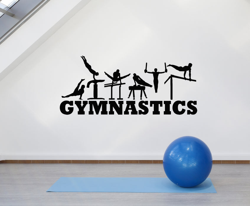 Vinyl Wall Decal Acrobatics Gymnastic Air Athletes Gymnastics Stickers Mural (g3722)
