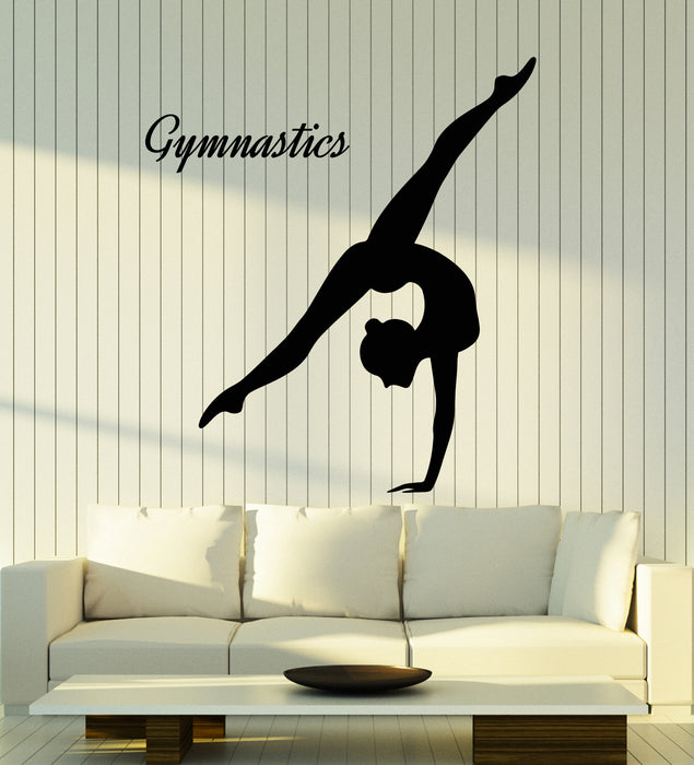 Vinyl Wall Decal Rhythmic Gymnastics Sport Figure Girl Gym Stickers Mural (g6442)