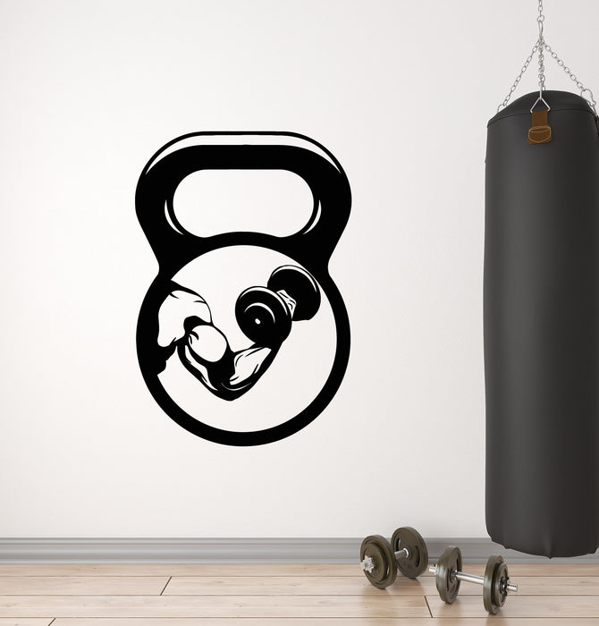 Vinyl Wall Decal Gym Sport Weight Fitness Attributes Barbell Stickers Mural (g3359)