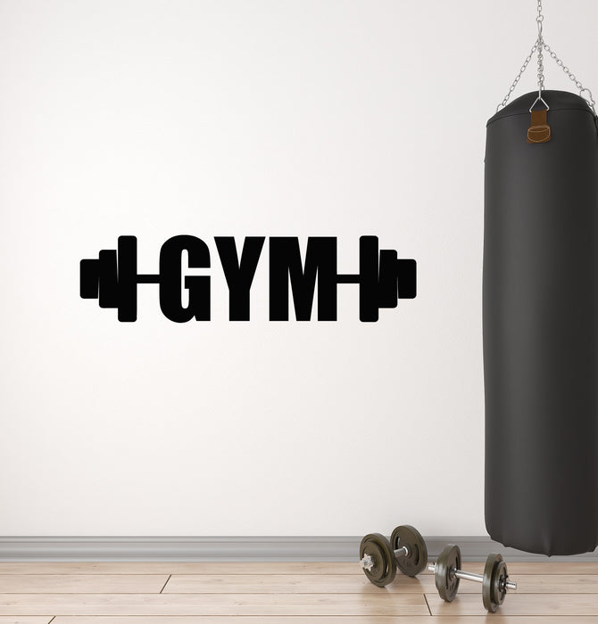 Vinyl Wall Decal Fitness Gym Weight Iron Sports For Man Stickers Mural (g3675)