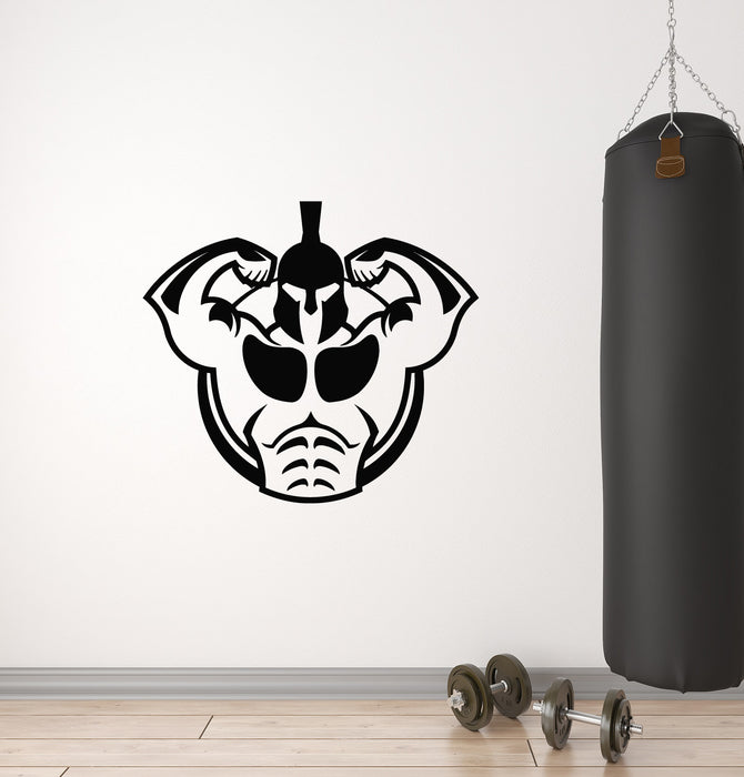 Vinyl Wall Decal Man Muscles Sports Gym Spartan Warrior Stickers Mural (g4278)