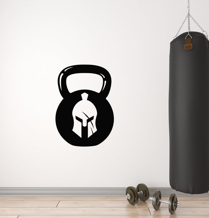 Vinyl Wall Decal Sports Weight Gym Fitness Helmet Warrior Stickers Mural (g4736)