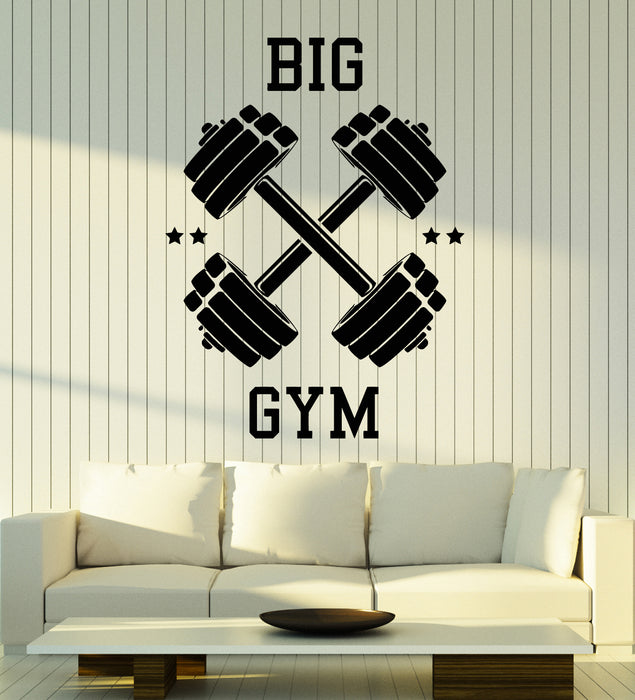 Виниловые наклейки на стену Большой тренажерный зал Фитнес-клуб Бодибилдинг Спортивные наклейки Фреска (g5404)