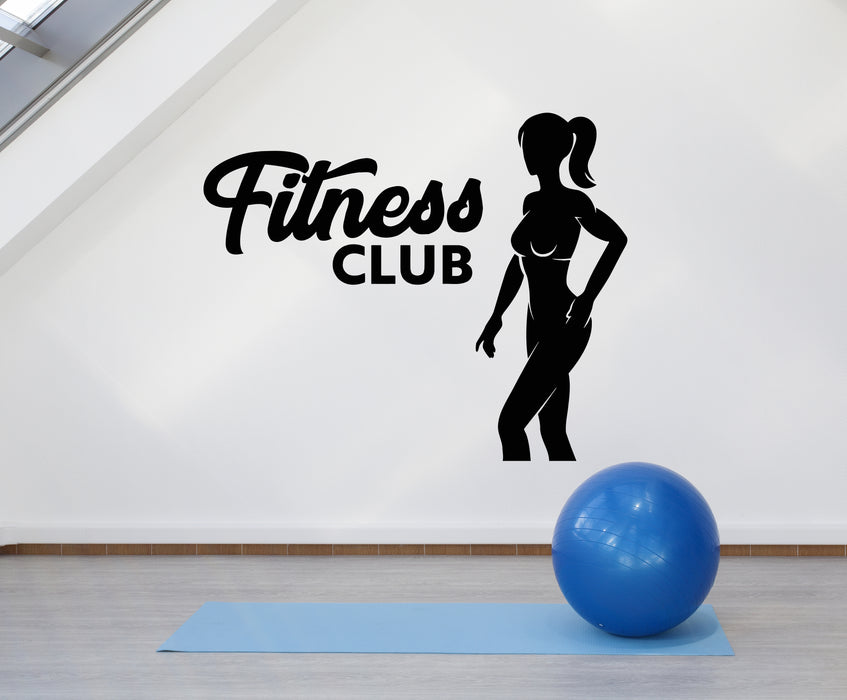 Vinyl Wall Decal Gym Fitness Sports Healthy Lifestyle Beauty Body Stickers Mural (g6104)