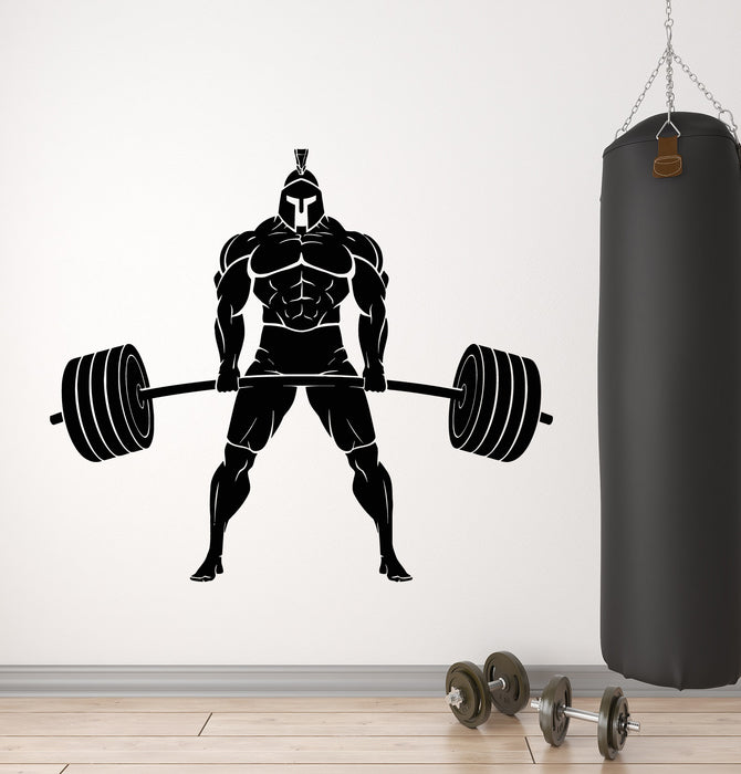 Vinyl Wall Decal Bodybuilding Fitness Strongman Iron Sports Gym Stickers Mural (g6619)