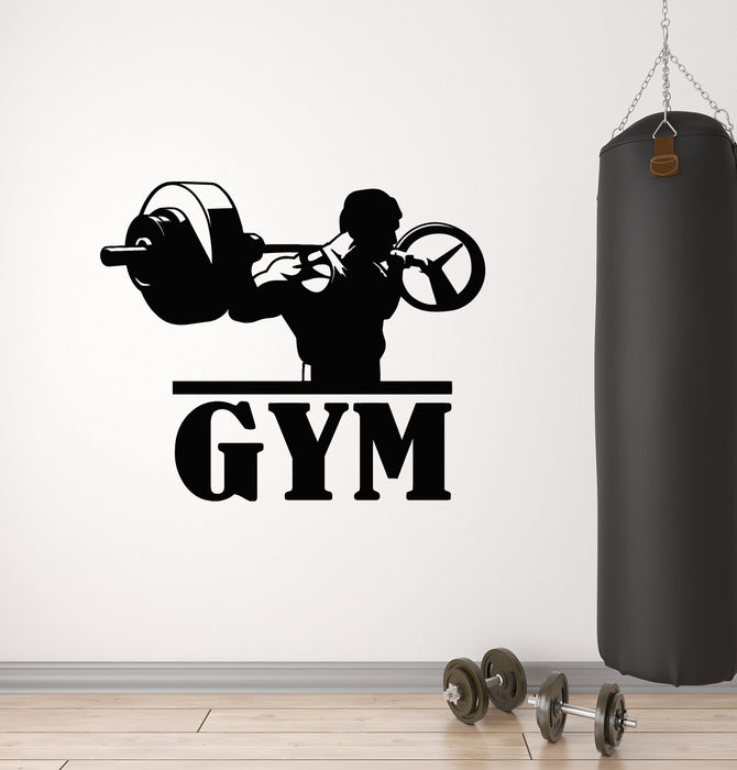 Vinyl Wall Decal Training Hard Iron Sport Gym Muscul Fitness Club Stickers Mural (g3253)